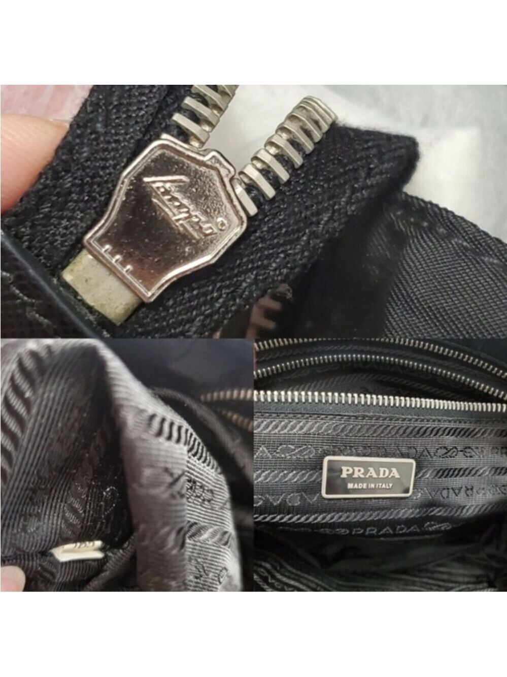 Authentic Prada Tessuto Nylon Tote Bag | Black Triangle Logo | Lampo Zipper - Picture 15 of 15